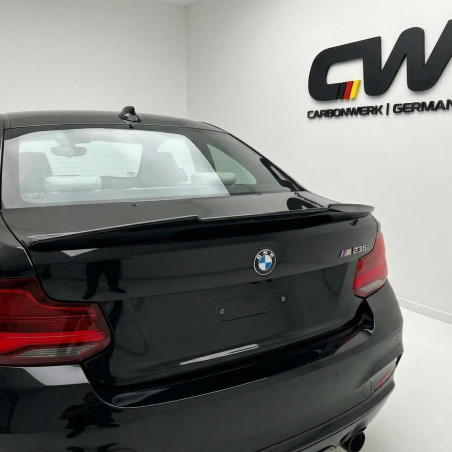 Carbonparts Tuning 2084 - Heckspoiler Lippe Spoiler Performance schwarz glänzend passend für BMW 2er F22 + M2 F87 + Competition
