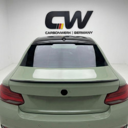 Pièces en carbone Tuning Heckspoiler Spoiler Lippe Ansatz Dach ABS schwarz glänzend für BMW 2er F22 + M2 F87 - 2972