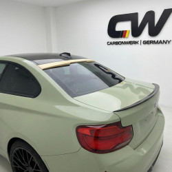 Pièces en carbone Tuning Heckspoiler Spoiler Lippe Ansatz Dach ABS schwarz glänzend für BMW 2er F22 + M2 F87 - 2972