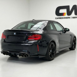 Pièces en carbone Tuning Heckdiffusor Diffusor Heck Ansatz ABS Glanz schwarz V9 passend für BMW M2 F87 + Competition - 2396