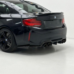 Pièces en carbone Tuning Heckdiffusor Diffusor Heck Ansatz ABS Glanz schwarz V9 passend für BMW M2 F87 + Competition - 2396