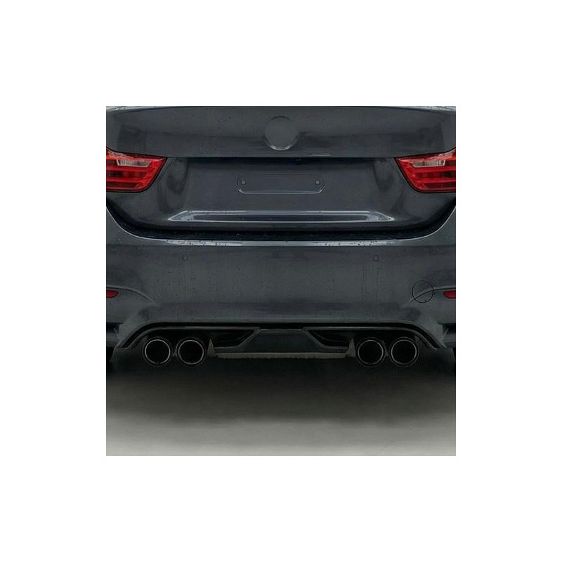 Carbonteile Tuning 2097 - Heckdiffusor Diffusor Ansatz Heck AK Style ABS Glanz Schwarz passend für BMW M3 M4 F80 F82 F83