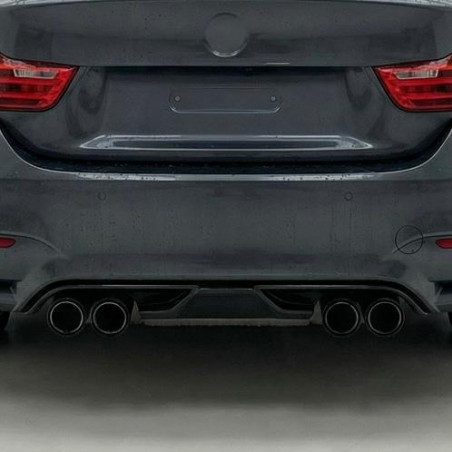 Carbonteile Tuning 2097 - Heckdiffusor Diffusor Ansatz Heck AK Style ABS Glanz Schwarz passend für BMW M3 M4 F80 F82 F83