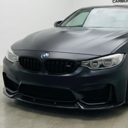 Carbonteile Tuning 2713 - Frontlippe Spoiler Schwert Performance V4 schwarz glänzend passend für BMW M3 F80 M4 F82 F83