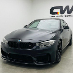 Carbonteile Tuning 2713 - Frontlippe Spoiler Schwert Performance V4 schwarz glänzend passend für BMW M3 F80 M4 F82 F83