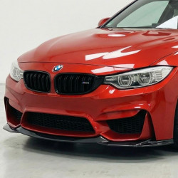 Carbonteile Tuning Frontlippe Lippe Schwert Front Spoiler ABS Glanz Schwarz V2 passend für BMW M3 F80 und M4 F82 - 3013