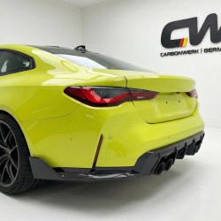 Carbonteile Tuning 1850 - Hecksplitter Splitter Ansatz Flaps Heck Performance Vollcarbon passend für BMW M4 G82 G83