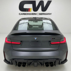 Carbonparts Tuning Heckdiffusor Diffusor Heck Ansatz Performance LED ABS Schwarz Glanz passend für BMW M3 G80 G81 M4 G82 G83 ...