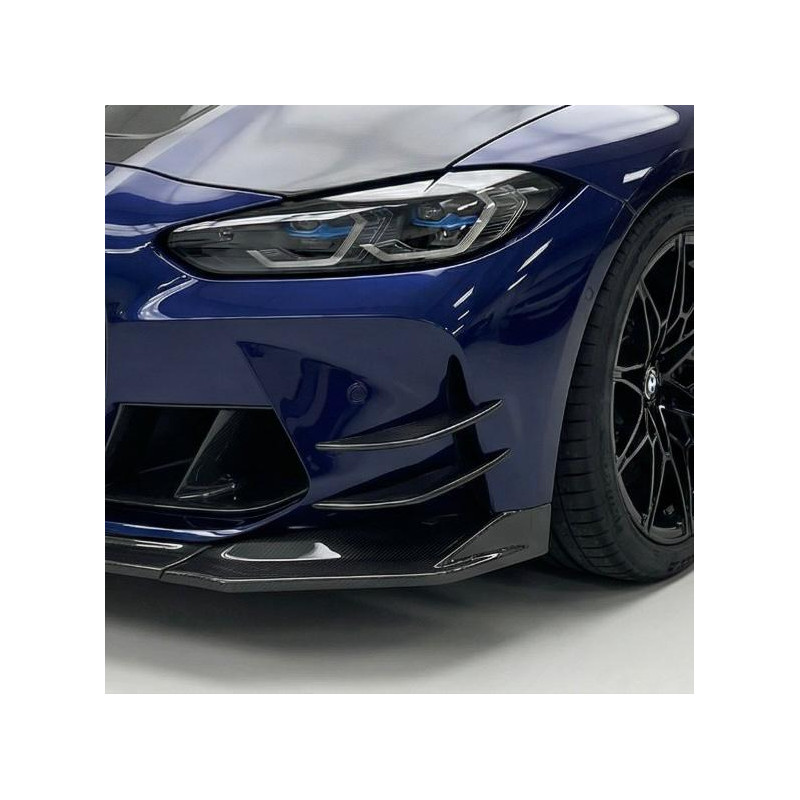 Carbonparts Tuning Zierblende Splitter Canards Front Stoßstange vorne Performance Vollcarbon passend für BMW G82 G83 M4 G80 G...