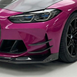 Carbonteile Tuning Zierblende Splitter Canards Front Stoßstange vorne Performance schwarz glänzend passend für BMW G82 G83 M4...