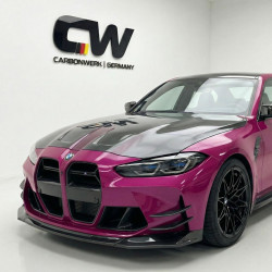 Carbonparts Tuning Zierblende Splitter Canards Front Stoßstange vorne Performance schwarz glänzend passend für BMW G82 G83 M4...