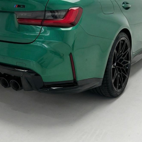 Pièces en carbone Tuning 1847 - Hecksplitter Splitter Ansatz Flaps Heck Standart Vollcarbon passend für BMW M3 G80 G81