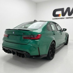 Pièces en carbone Tuning 1847 - Hecksplitter Splitter Ansatz Flaps Heck Standart Vollcarbon passend für BMW M3 G80 G81