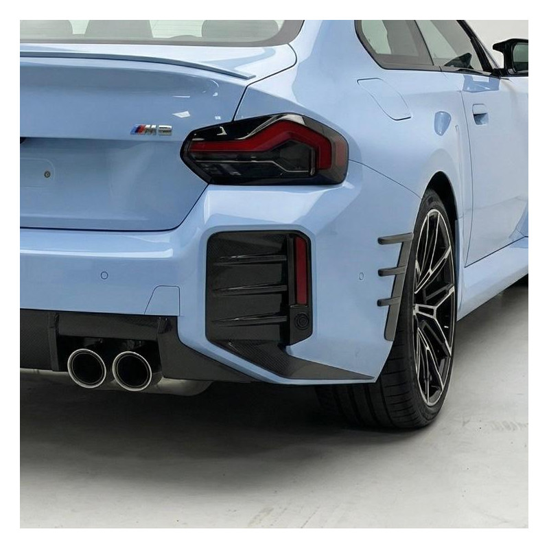 Carbonparts Tuning 1978 - Heckaufsatz Splitter Canards Kotflügel Seitenwand hinten Performance Vollcarbon passend für BMW G87 M2