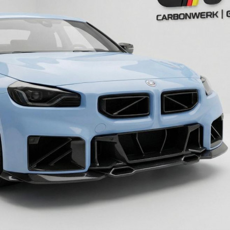 Pièces en carbone Tuning 2256 - Frontaufsatz Frontlippe Spoiler Schwert VA Vollcarbon passend für BMW G87 M2