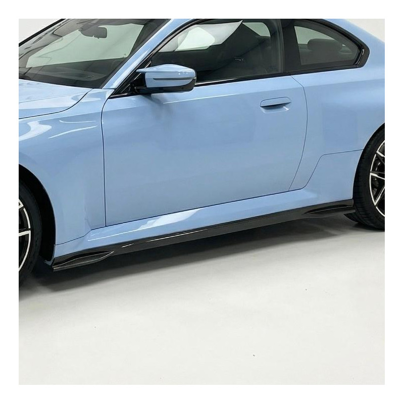 Pièces en carbone Tuning 2261 - Schwellereinsatz Sideskirt Seitenschwelleransatz V2 Vollcarbon passend für BMW G87 M2