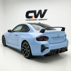 Pièces en carbone Tuning 2263 - Heckaufsatz Splitter Canards Kotflügel Seitenwand hinten V2 Vollcarbon passend für BMW G87 M2