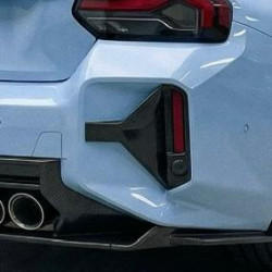 Carbonparts Tuning 2263 - Heckaufsatz Splitter Canards Kotflügel Seitenwand hinten V2 Vollcarbon passend für BMW G87 M2