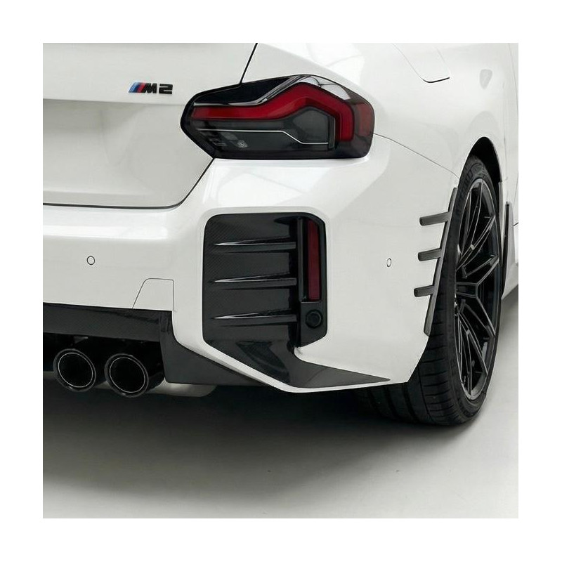 Carbonparts Tuning Heckaufsatz Splitter Canards Kotflügel Seitenwand hinten Performance ABS schwarz glänzend passend für BMW ...