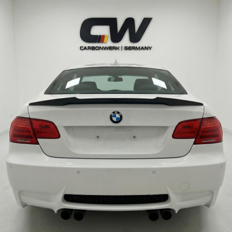 Pièces en carbone Tuning 2436 - Heckspoiler Lippe Spoiler Highkick schwarz glänzend passend für BMW 3er E92 Coupe