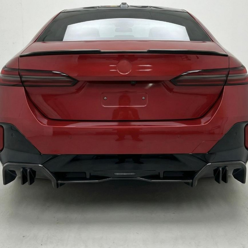 Pièces en carbone Tuning Heckdiffusor Diffusor Heck Ansatz Performance ABS Glanz passend für BMW 5er G60 - 2833