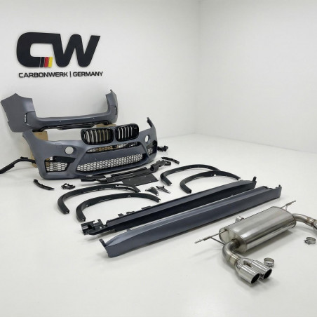 Carbonparts Tuning 1653 - Bodykit Front bumper Rear bumper Side skirts Exhaust silencer fits X5 F15 not F85 X5M