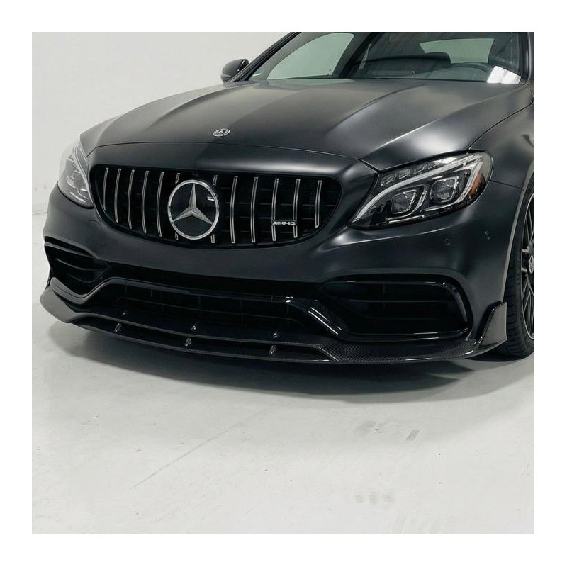 Carbonteile Tuning 1392 - Frontlippe Lippe Frontspoiler Schwert Carbon passend für Mercedes C-Klasse C205 W205 C63 C63S AMG
