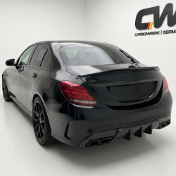 Pièces en carbone Tuning 1483 - Diffusor Carbon passend für Mercedes C-Klasse W205 S205 C63 C63S AMG
