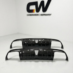 Carbonteile Tuning 1492 - Diffusor B Carbon passend für Mercedes C-Klasse W205 S205 C63 C63S AMG