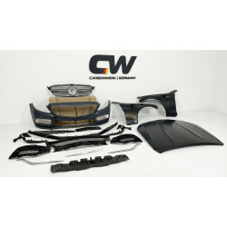 Carbonteile Tuning 2014 - Bodykit Stoßstange Kotflügel Motorhaube Vorne Frontbau passend für Mercedes C W205 S205 2014-2018