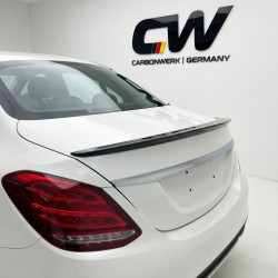 Carbonteile Tuning 2429 - Heckspoiler Spoiler Lippe ABS Glanz Schwarz passend für Mercedes C Klasse Limousine W205 + AMG