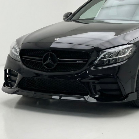 Carbonteile Tuning Frontlippe Lippe Schwert B ABS Glanz Schwarz passend für Mercedes Benz C Klasse W205 Limousine MoPf - 2791