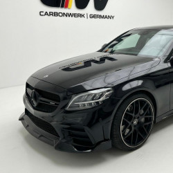 Carbonteile Tuning Frontlippe Lippe Schwert B ABS Glanz Schwarz passend für Mercedes Benz C Klasse W205 Limousine MoPf - 2791