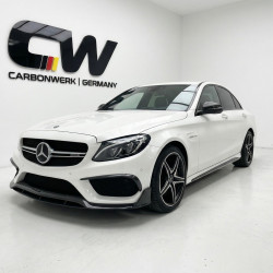 Carbonteile Tuning Frontlippe Spoiler Schwert Carbon passend für Mercedes-Benz W205 C205 mit AMG Line + C43 - 2905