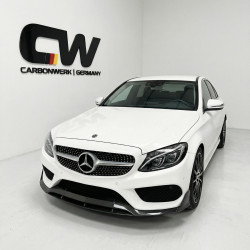 Carbonteile Tuning Frontlippe Spoiler Schwert Carbon passend für Mercedes-Benz W205 C205 mit AMG Line + C43 - 2905