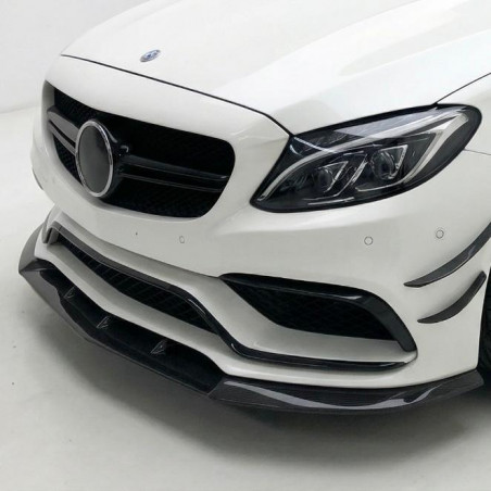 Carbonteile Tuning Frontlippe Lippe Schwert V2 Carbon passend für Mercedes C-Klasse C205 W205 C63 C63S AMG - 3002
