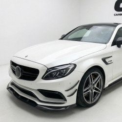 Carbonteile Tuning Frontlippe Lippe Schwert V2 Carbon passend für Mercedes C-Klasse C205 W205 C63 C63S AMG - 3002