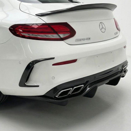 Pièces en carbone Tuning 1486 - Diffusor Carbon passend für Mercedes C-Klasse A205 C205 C63 C63S AMG