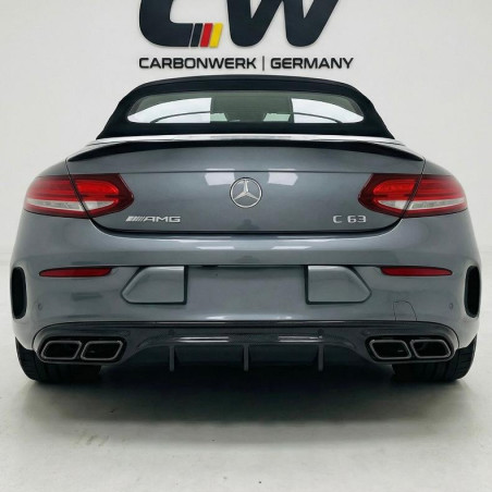 Pièces en carbone Tuning 1487 - Diffusor Carbon passend für Mercedes C-Klasse A205 C205 C63 C63S AMG