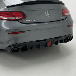 Carbonteile Tuning Heckdiffusor Diffusor Diffuser Vollcarbon passend für Mercedes-Benz C-Klasse Coupe Cabrio C205 A205 C63 + ...