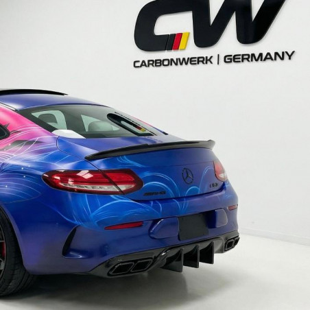 Carbonteile Tuning 2311 - Heckspoiler Spoiler Lippe FD Carbon passend für Mercedes-Benz C-Klasse C205 Coupe + C43 + C63 + C63S