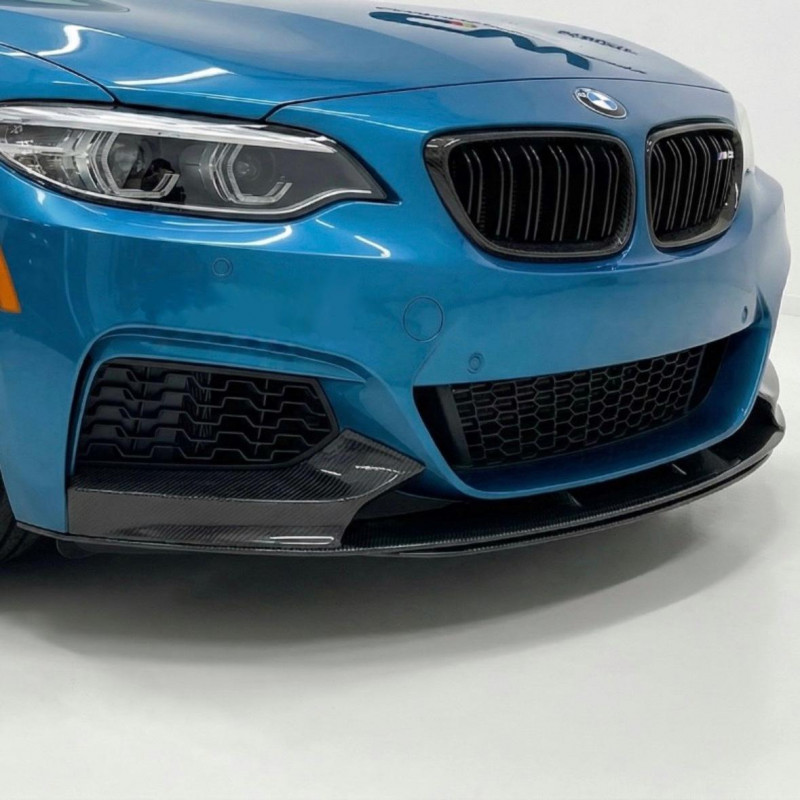 Carbonteile Tuning 1007 - Frontlippe Lippe Frontspoiler Schwert V2 Carbon passend für BMW 2er F22 F23