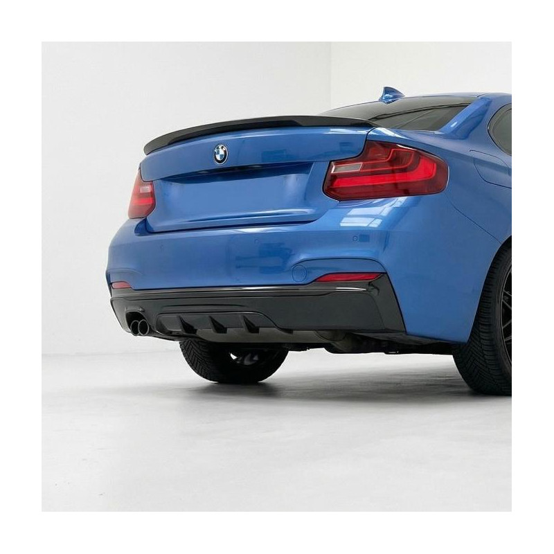 Pièces en carbone Tuning Heckdiffusor Diffusor Heck Ansatz ABS schwarz glänzend passend für BMW 2er F22 F23 MPaket - 3061