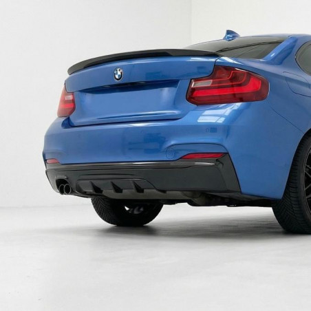 Pièces en carbone Tuning Heckdiffusor Diffusor Heck Ansatz ABS schwarz glänzend passend für BMW 2er F22 F23 MPaket - 3061