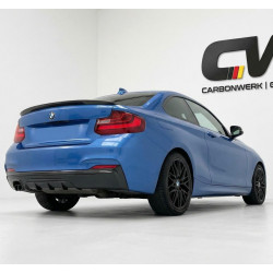 Pièces en carbone Tuning Heckdiffusor Diffusor Heck Ansatz ABS schwarz glänzend passend für BMW 2er F22 F23 MPaket - 3061