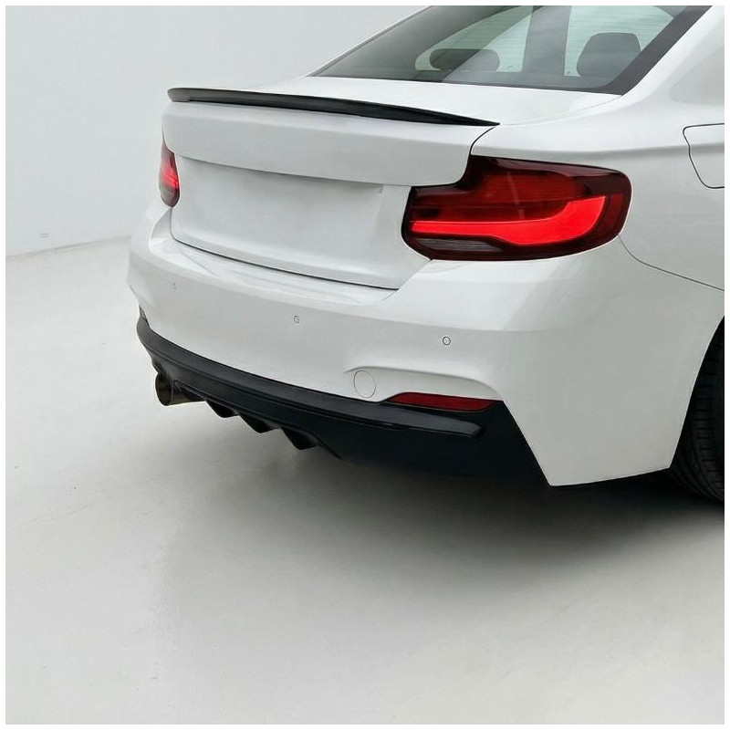 Carbonteile Tuning Heckdiffusor Diffusor Heck Ansatz ABS schwarz glänzend passend für BMW 2er F22 F23 MPaket - 3060