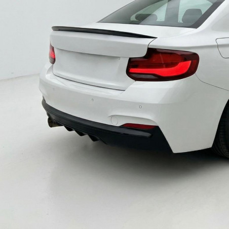 Carbonteile Tuning Heckdiffusor Diffusor Heck Ansatz ABS schwarz glänzend passend für BMW 2er F22 F23 MPaket - 3060