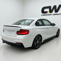 Carbonteile Tuning Heckdiffusor Diffusor Heck Ansatz ABS schwarz glänzend passend für BMW 2er F22 F23 MPaket - 3060