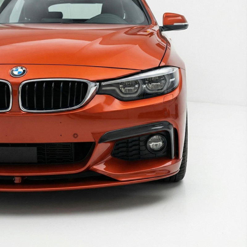 Carbonteile Tuning 2096 - Canards Frontansätze Splitter ABS Glanz Schwarz passend für BMW 4er F32 F33 F36 M Paket