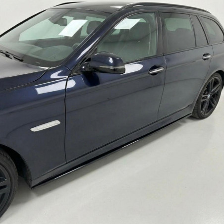 Carbonteile Tuning 1609 - Sideskirt Seitenschweller Ansatz ABS schwarz Glanz passend für BMW 5er F10 F11